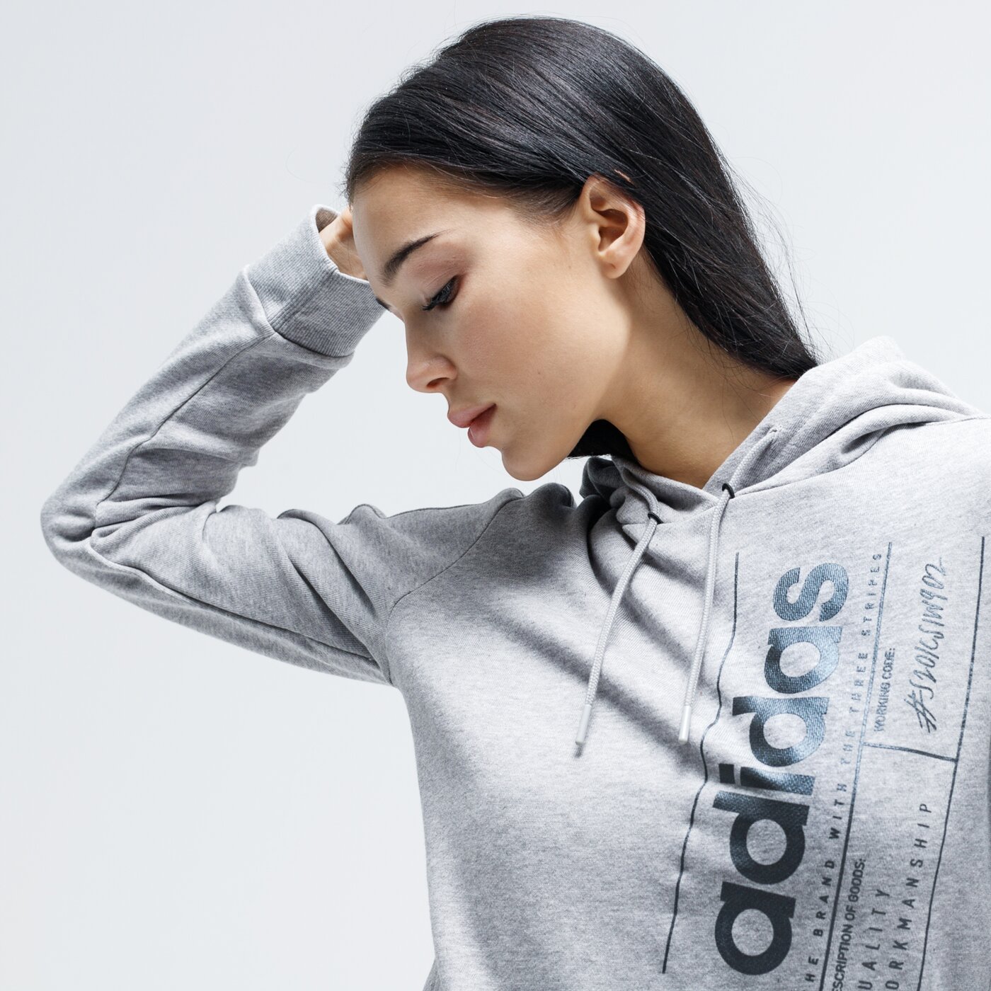 Bluza damska ADIDAS BLUZA Z KAPTUREM W BB HDY fm6204 kolor szary