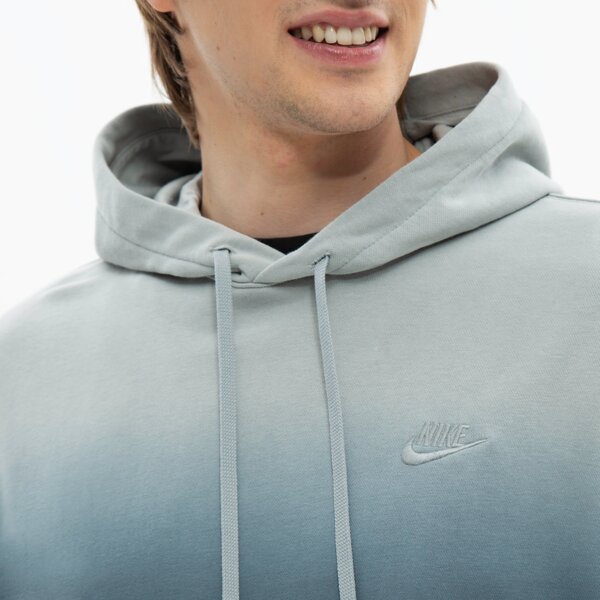 Bluza męska NIKE BLUZA M NK CLUB+ FT PO HD DIP DYE dq4621-070 kolor szary