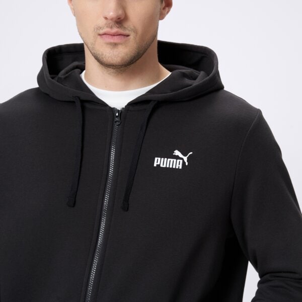 Bluza męska PUMA BLUZA ROZPINANA Z KAPTUREM ESS 68258801 kolor czarny