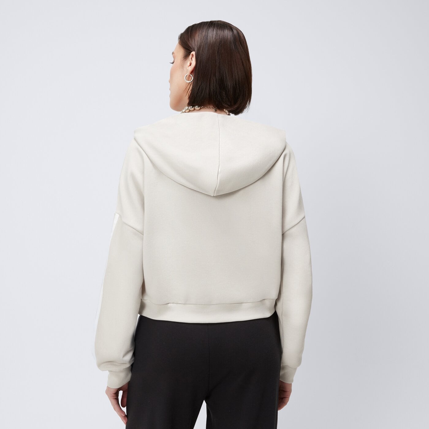 Bluza damska ADIDAS BLUZA Z KAPTUREM W 3S FT QZ HD jn1958 kolor beżowy