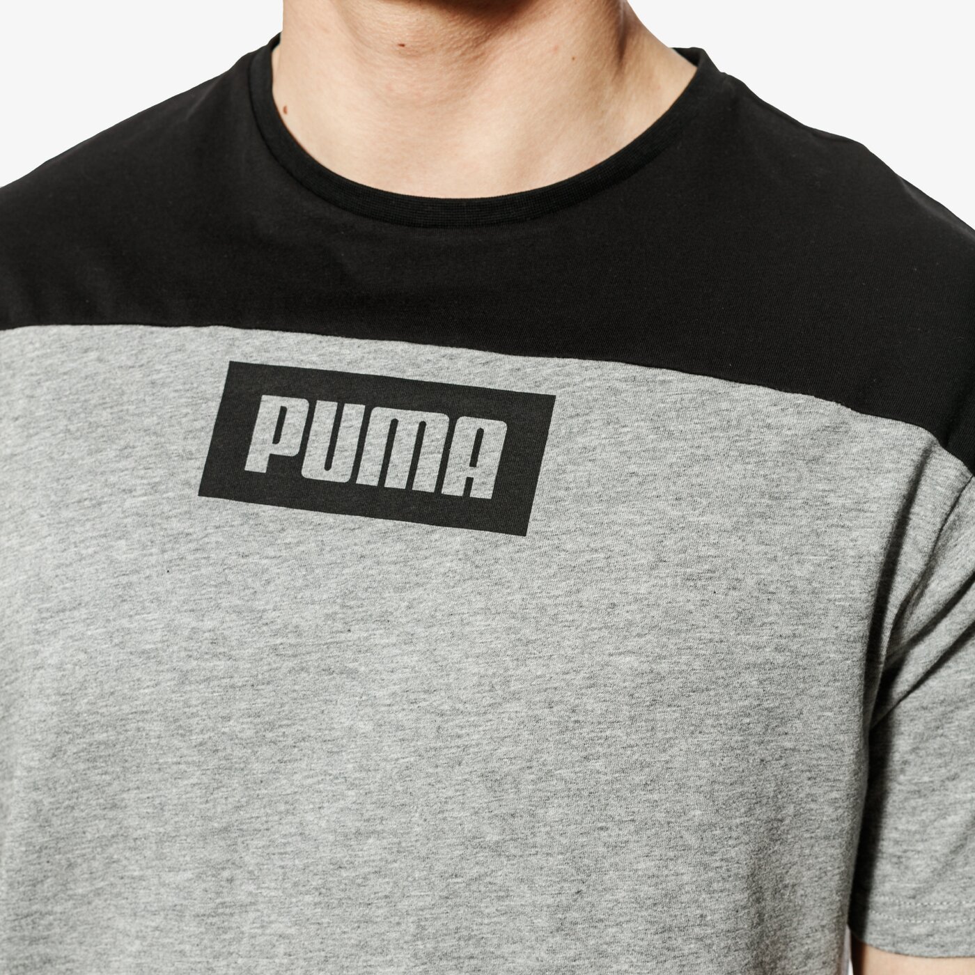 Koszulka męska PUMA T-SHIRT SS REBEL BLOCK 85009303 kolor szary