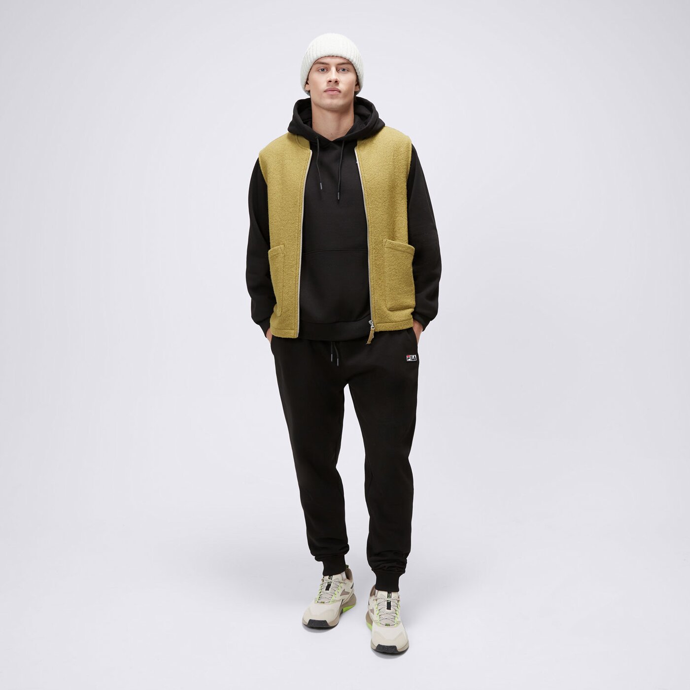 Spodnie dresowe męskie FILA SPODNIE TUBER 2.0 FT fw24spm025000 kolor czarny