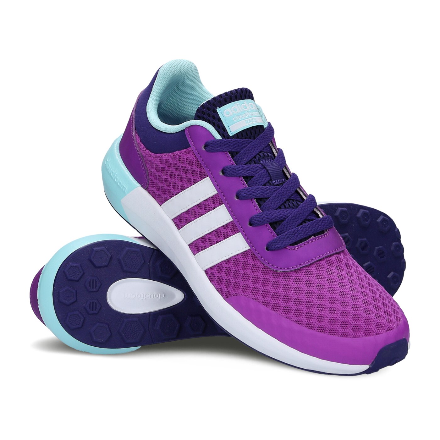 Buty do biegania dla dzieci ADIDAS CLOUDFOAM RACE K aw5357 kolor fioletowy