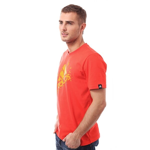Koszulka męska ADIDAS T-SHIRT B PERF LOGO f83661 kolor czerwony