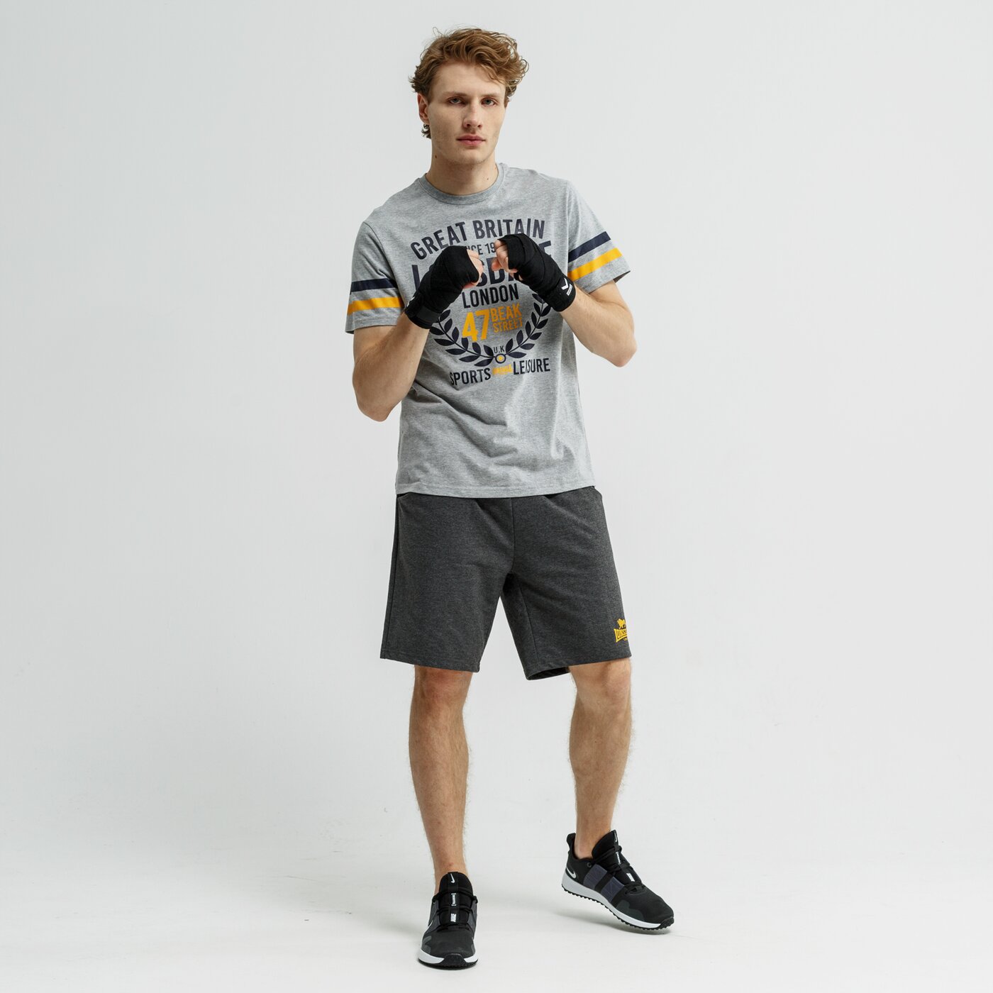 Koszulka męska LONSDALE T-SHIRT SS DOLLAND 1139161004 kolor szary