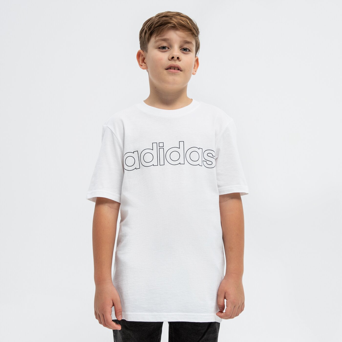 Koszulka dziecięca ADIDAS T-SHIRT SS B LIN T BOY gn4002 kolor biały