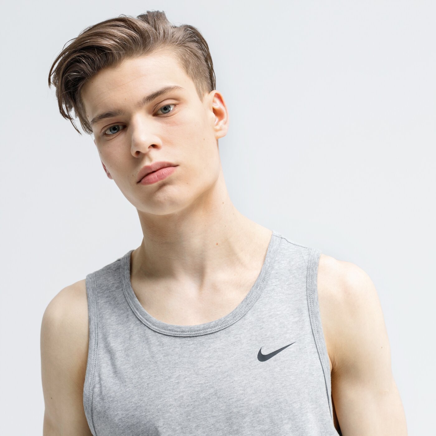 Tank top męski NIKE TANK M NK DRY DFC SOLID ar6069-063 kolor szary