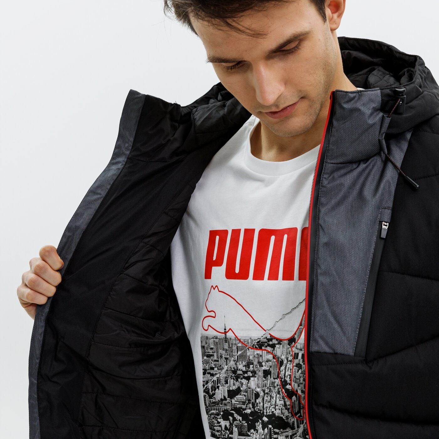 Kurtka zimowa męska UMBRO KURTKA ZIMOWA VIGO ul321kum09001 kolor czarny