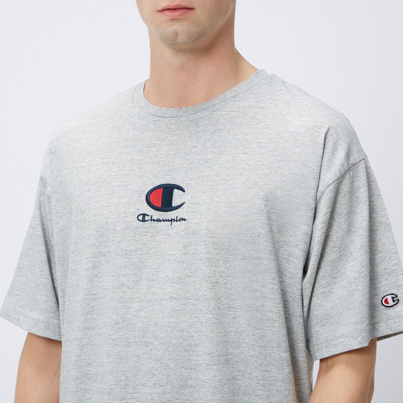 Koszulka męska CHAMPION T-SHIRT CREWNECK T-SHIRT 219847em021 kolor szary