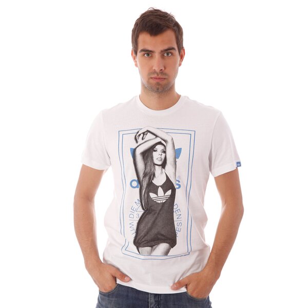 Koszulka męska ADIDAS T-SHIRT LABEL POSE TEE g92633 kolor biały
