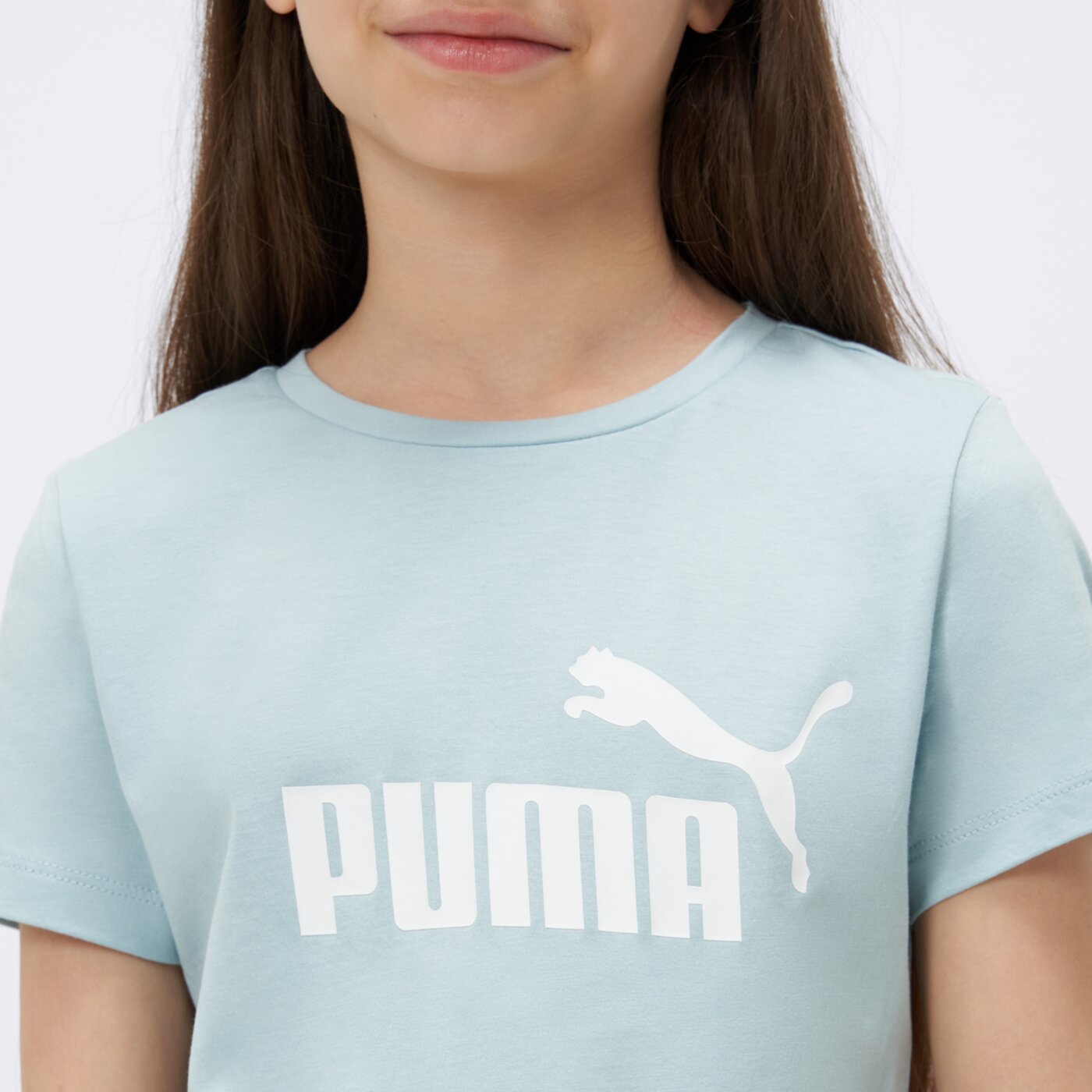 Koszulka dziecięca PUMA T-SHIRT SS ESS LOGO TEE G 587029 23 kolor niebieski