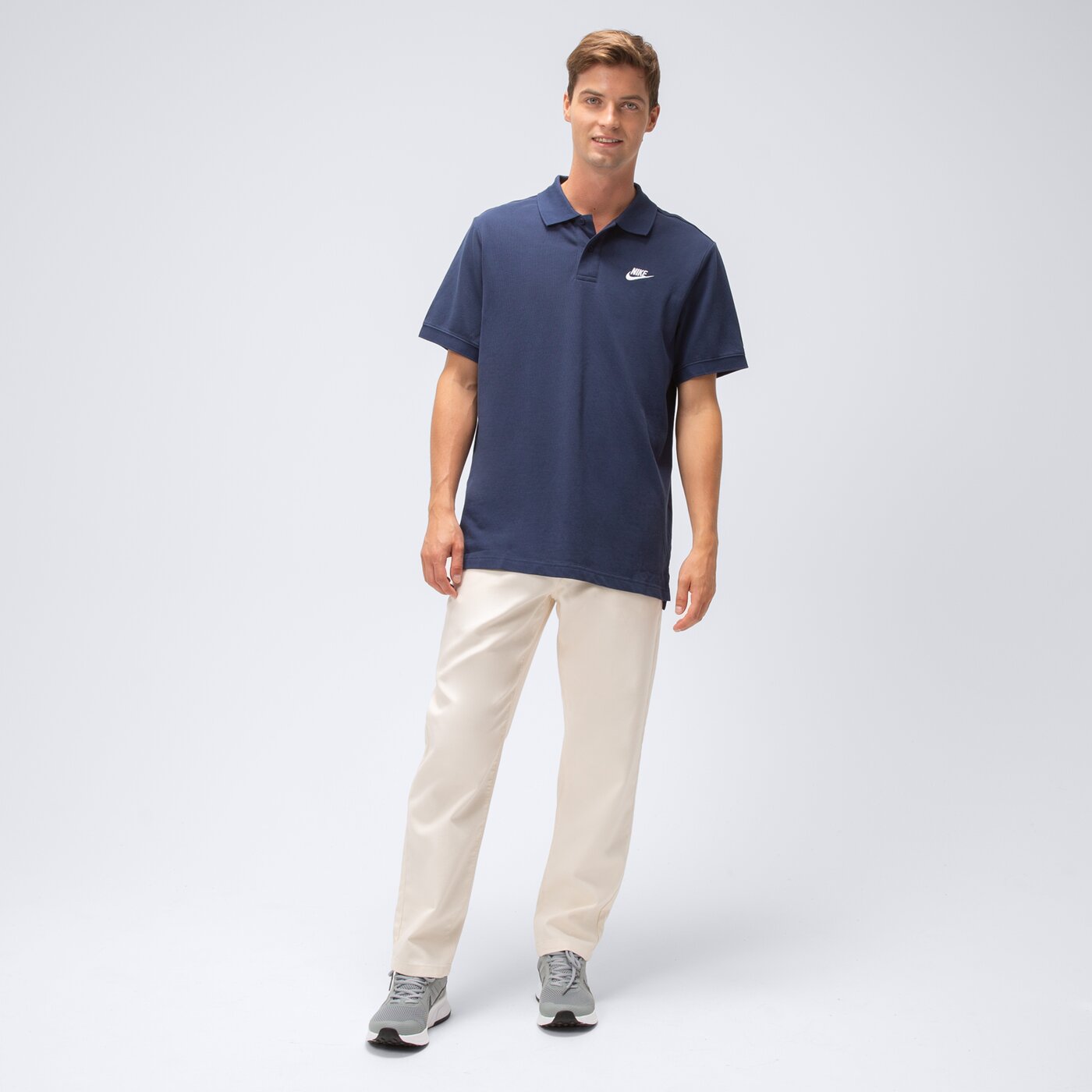 NIKE POLO M NK CLUB PQ MATCHUP (CJ4456-410) granatowy
