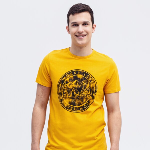 Koszulka męska UP8 T-SHIRT GREGORY up121tsm63001 kolor żółty