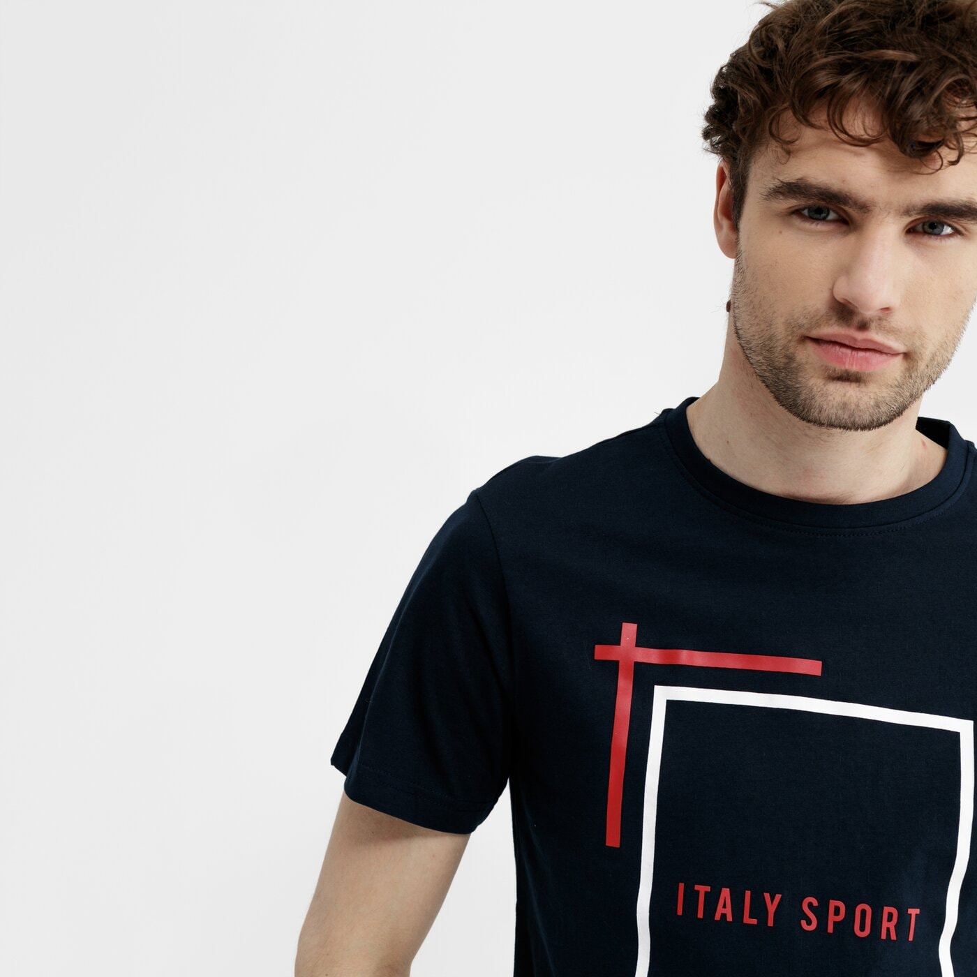 Koszulka męska LOTTO T-SHIRT SS CIAMPINO lo19tsm25002 kolor granatowy