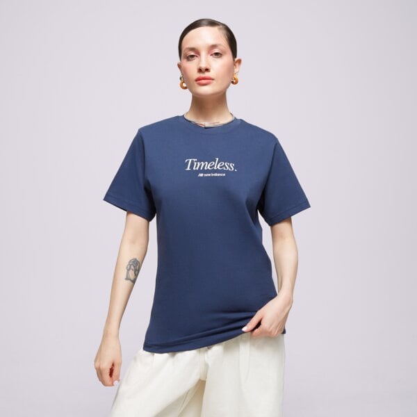 Koszulka damska NEW BALANCE T-SHIRT ATHLETICS ICONO-GRAPHIC wt31551nny kolor granatowy