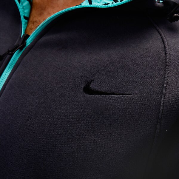 Bluza męska NIKE BLUZA AD HYBRID AOP FZ REV HOODY 521474357 kolor zielony