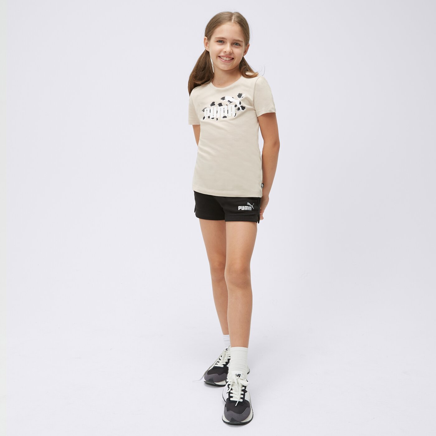 Spodenki dziecięce PUMA SZORTY ESS+ TR G 84696301 kolor czarny