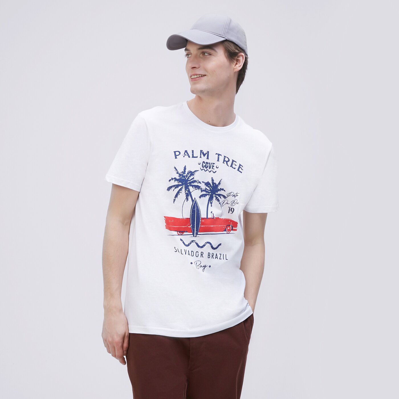 Koszulka męska UP8 T-SHIRT CORLISS up123tsm31001 kolor biały