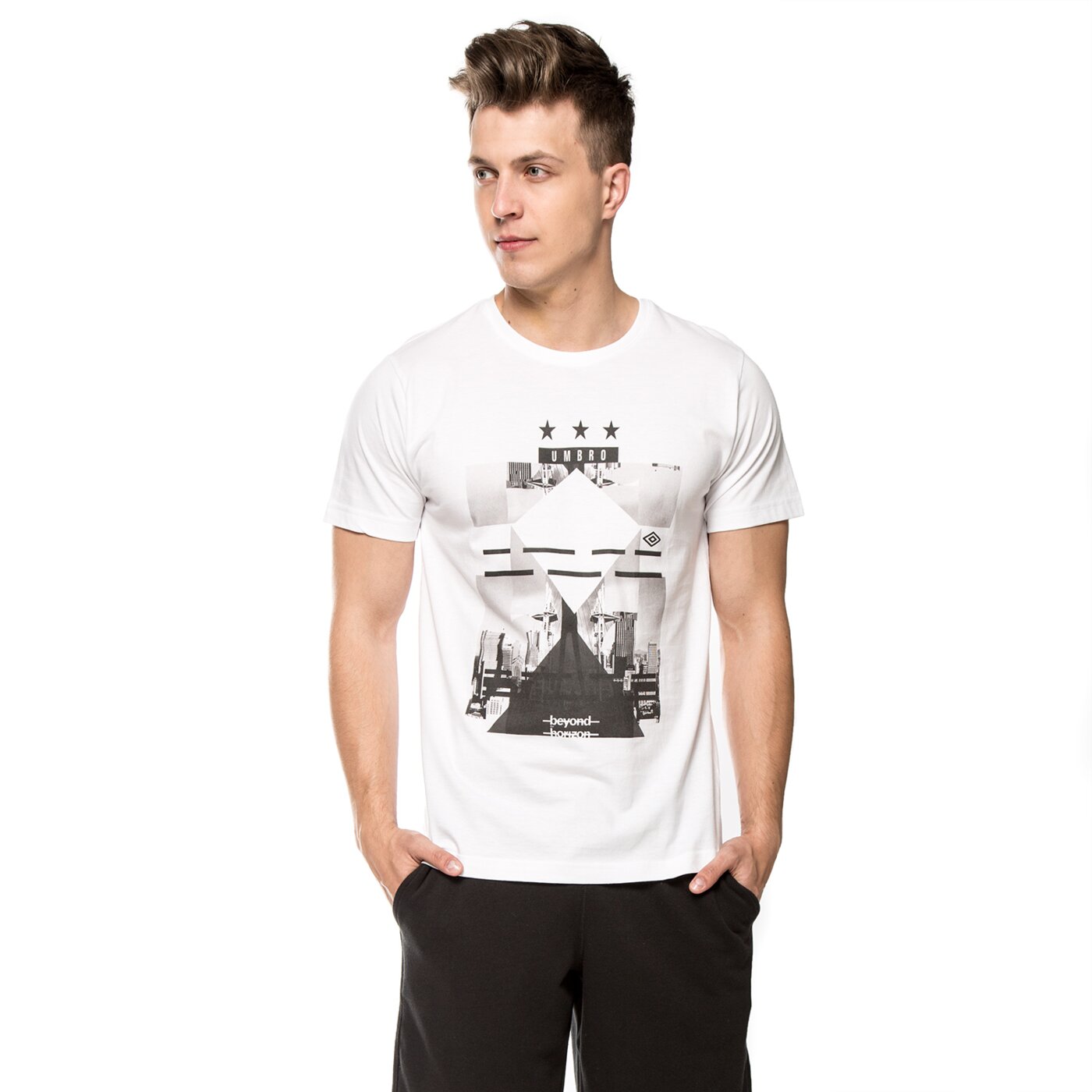 Koszulka męska UMBRO T-SHIRT JURA ul16tsmpr054 kolor biały