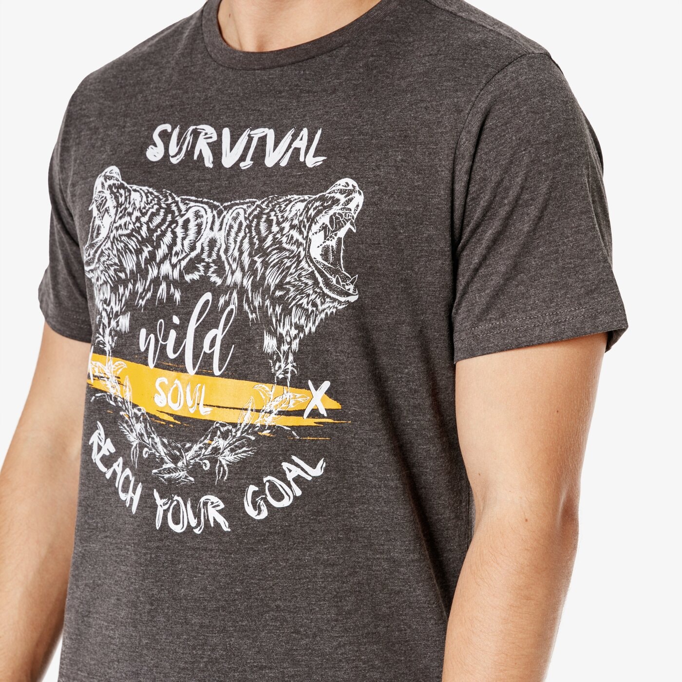 Koszulka męska FEEWEAR T-SHIRT SS SURVIVAL fw38tsm23001 kolor szary