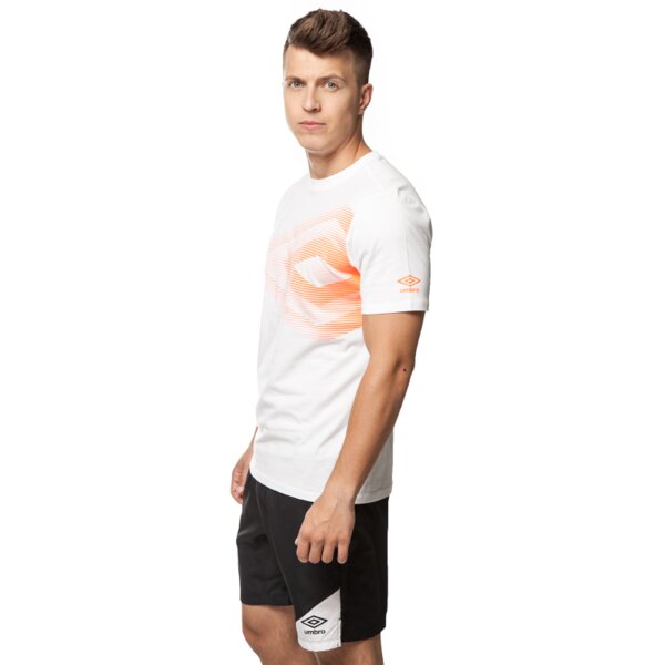 Koszulka męska UMBRO T-SHIRT VELOCITA GRAPHIC 63143u37o kolor biały