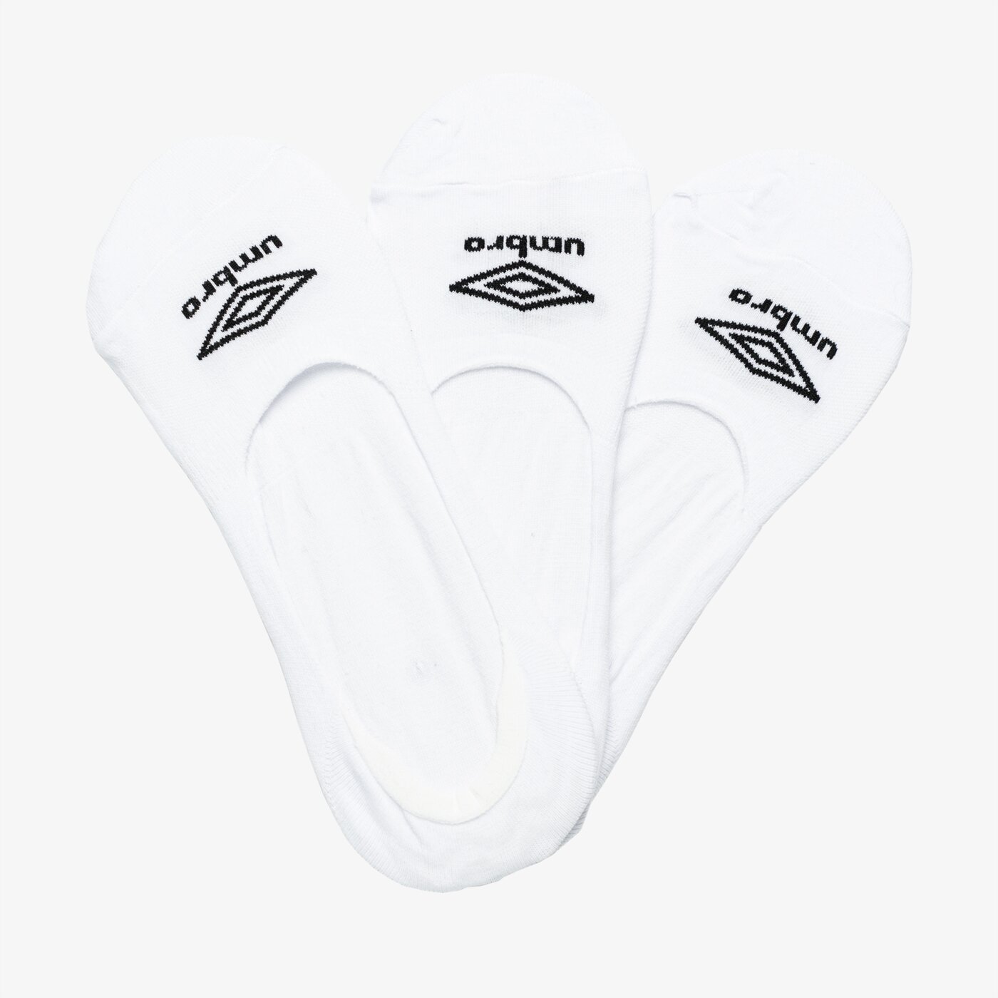 Skarpetki damskie UMBRO SKARPETY FOOTIE 3PK WHT V2 ul19ska01003 kolor biały