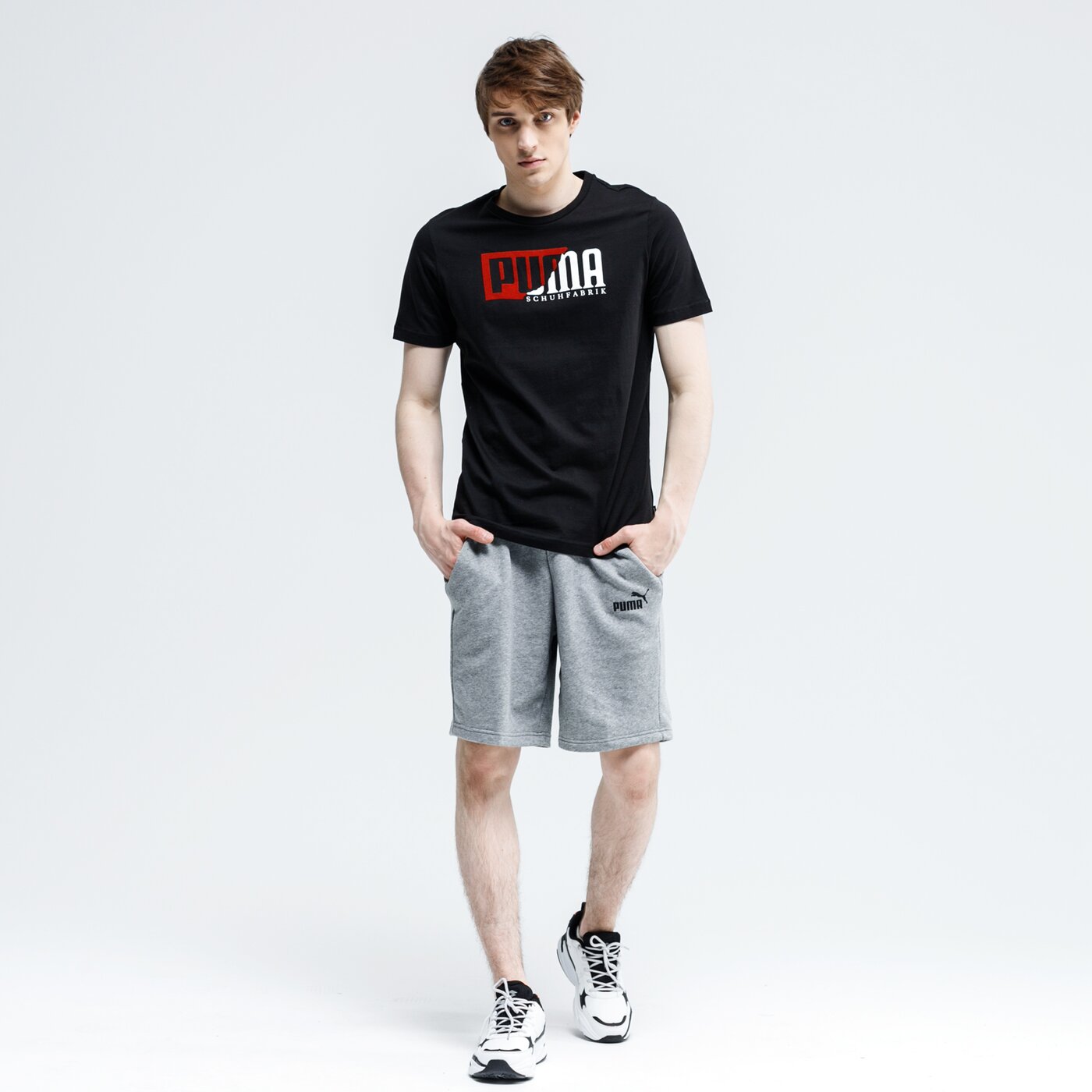 Spodenki męskie PUMA SZORTY ESS SWEAT 10" TR 851769 03 kolor szary