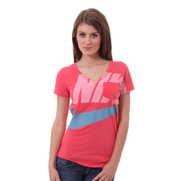 Koszulka damska NIKE T-SHIRT TEE V-EPIC FUTURA 611891685 kolor różowy