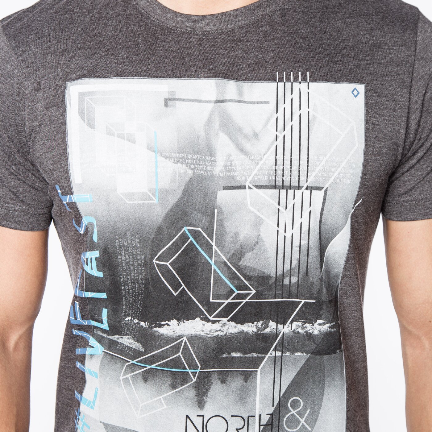 Koszulka męska FEEWEAR T-SHIRT SQUARE fw36tsm09001 kolor szary