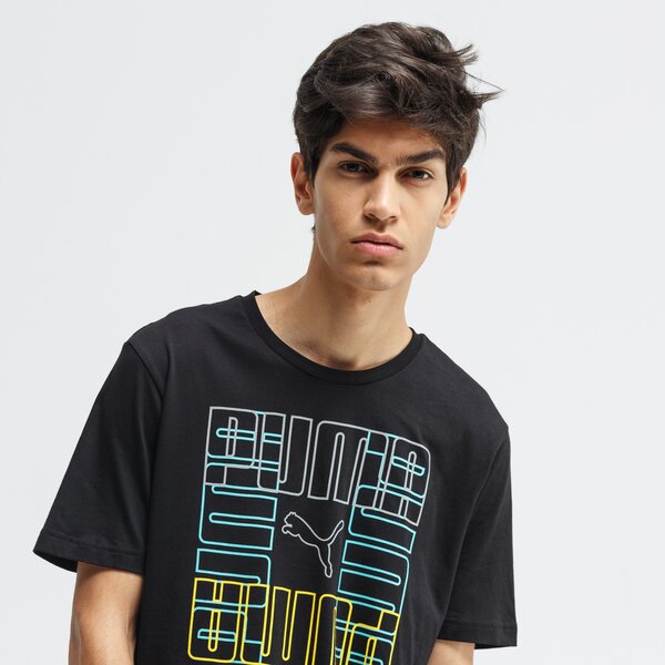 Koszulka męska PUMA T-SHIRT SS PUMA GRAPHIC 58018901 kolor czarny