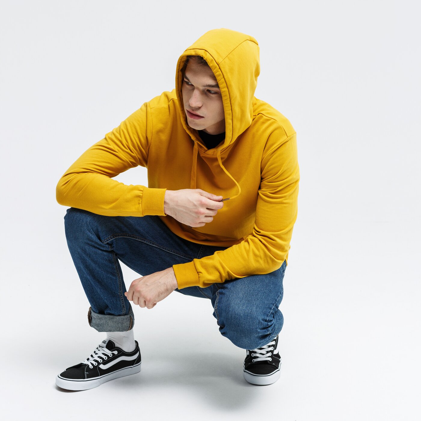 Bluza męska FEEWEAR BLUZA Z KAPTUREM LOVAGE fw39blm24002 kolor musztardowy