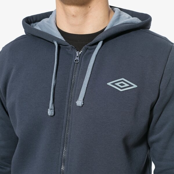 Bluza męska UMBRO BLUZA ZIP THROUGH FLEECE HOODY 65153ugkr kolor granatowy
