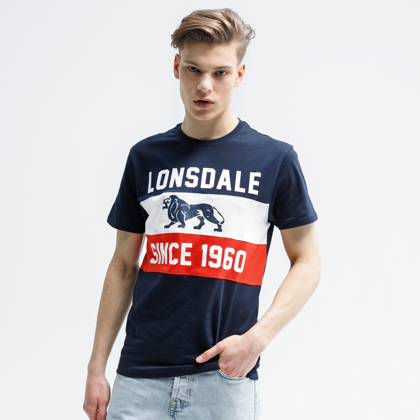 Koszulka męska LONSDALE T-SHIRT SOUTHWOLD 115004-3086 kolor granatowy