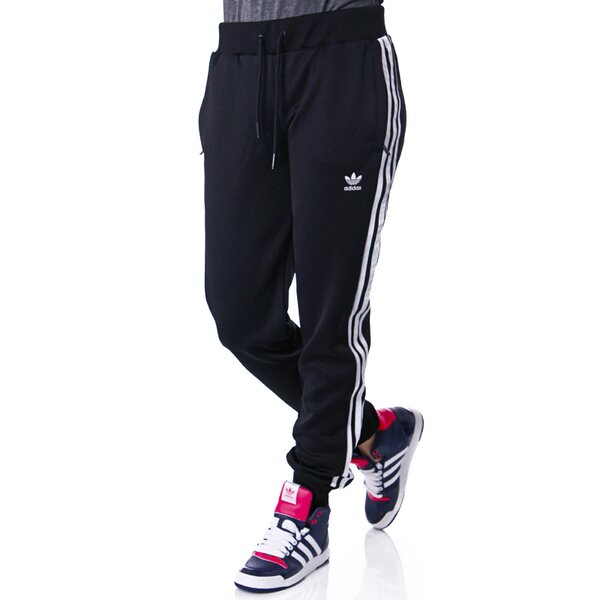 Spodnie dresowe damskie ADIDAS SPODNIE G FLOCK TP w68083 kolor czarny
