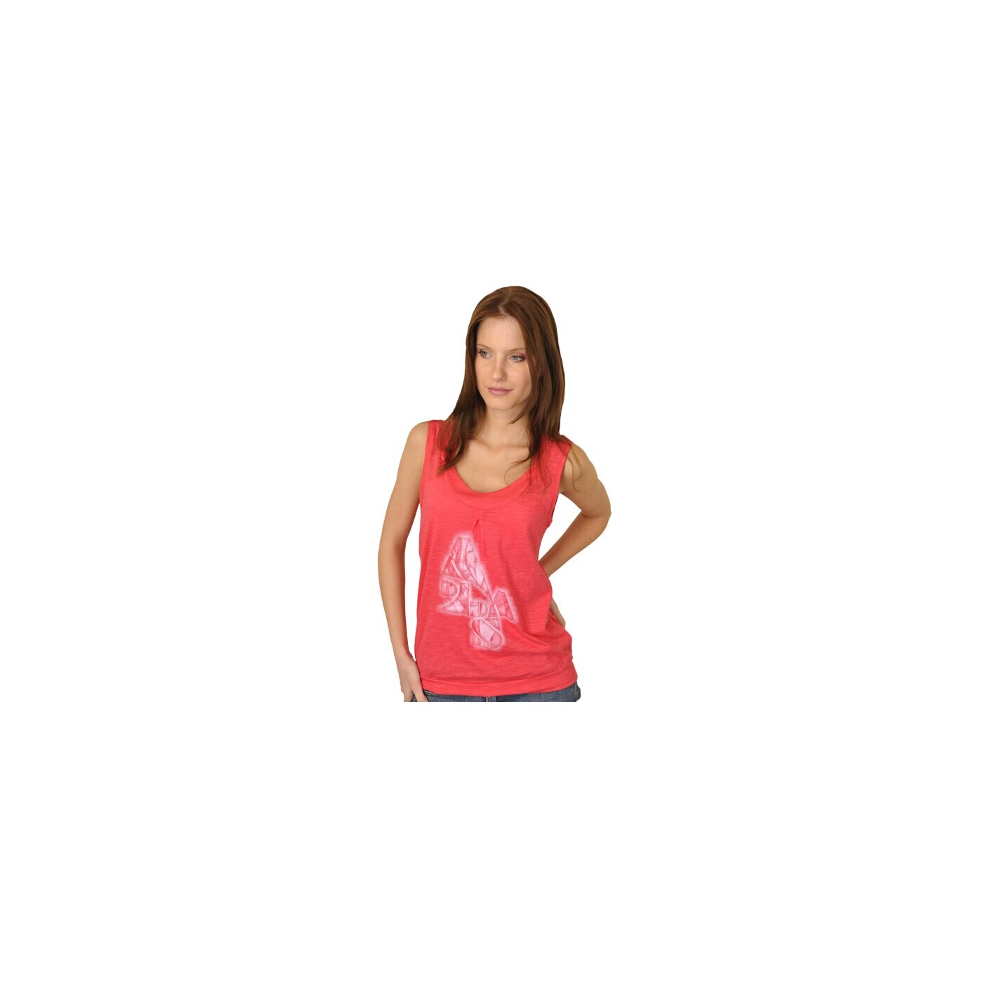 Top damski ADIDAS TANK ADIFLUX Q1 LINEAGE TANK v38781 kolor czerwony