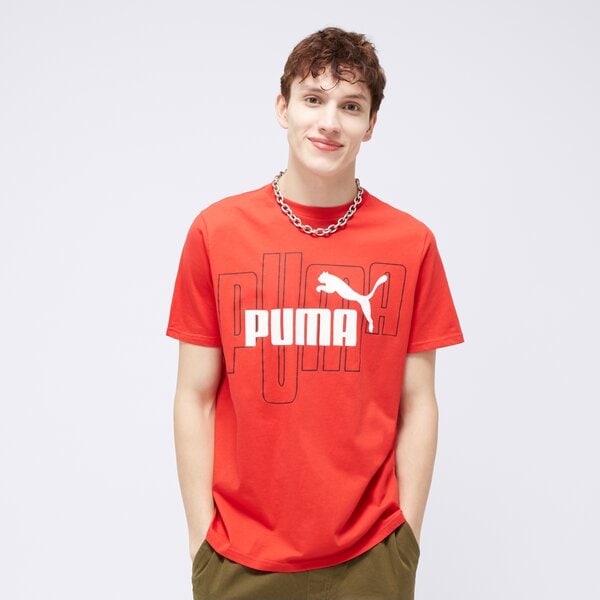 Koszulka męska PUMA T-SHIRT SS GRAPHICS NO. 1 LOGO 677183 11 kolor czerwony