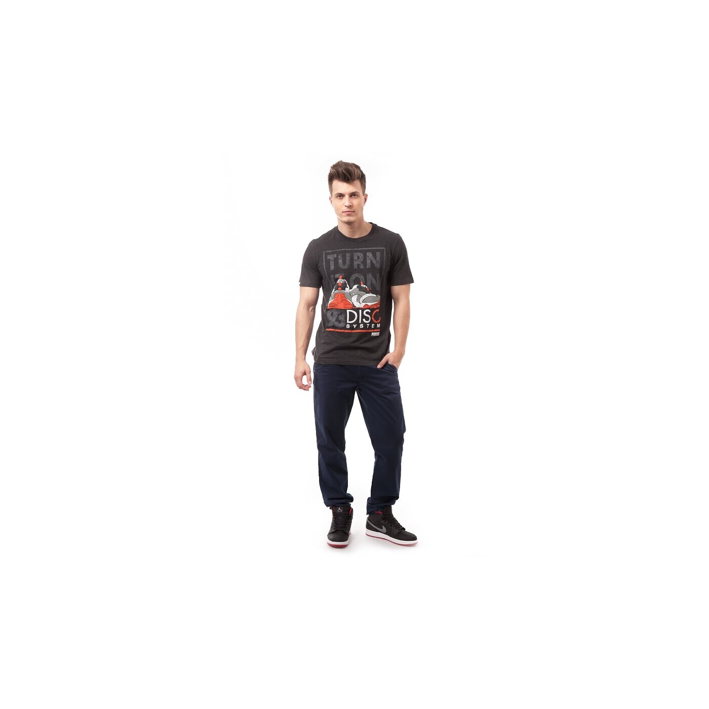Koszulka męska PUMA T-SHIRT SNEAKER TEE 56827905 kolor szary
