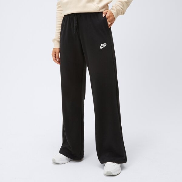 Spodnie dresowe damskie NIKE SPODNIE W NSW CLUB FLC MR PANT WIDE fb2727-010 kolor czarny