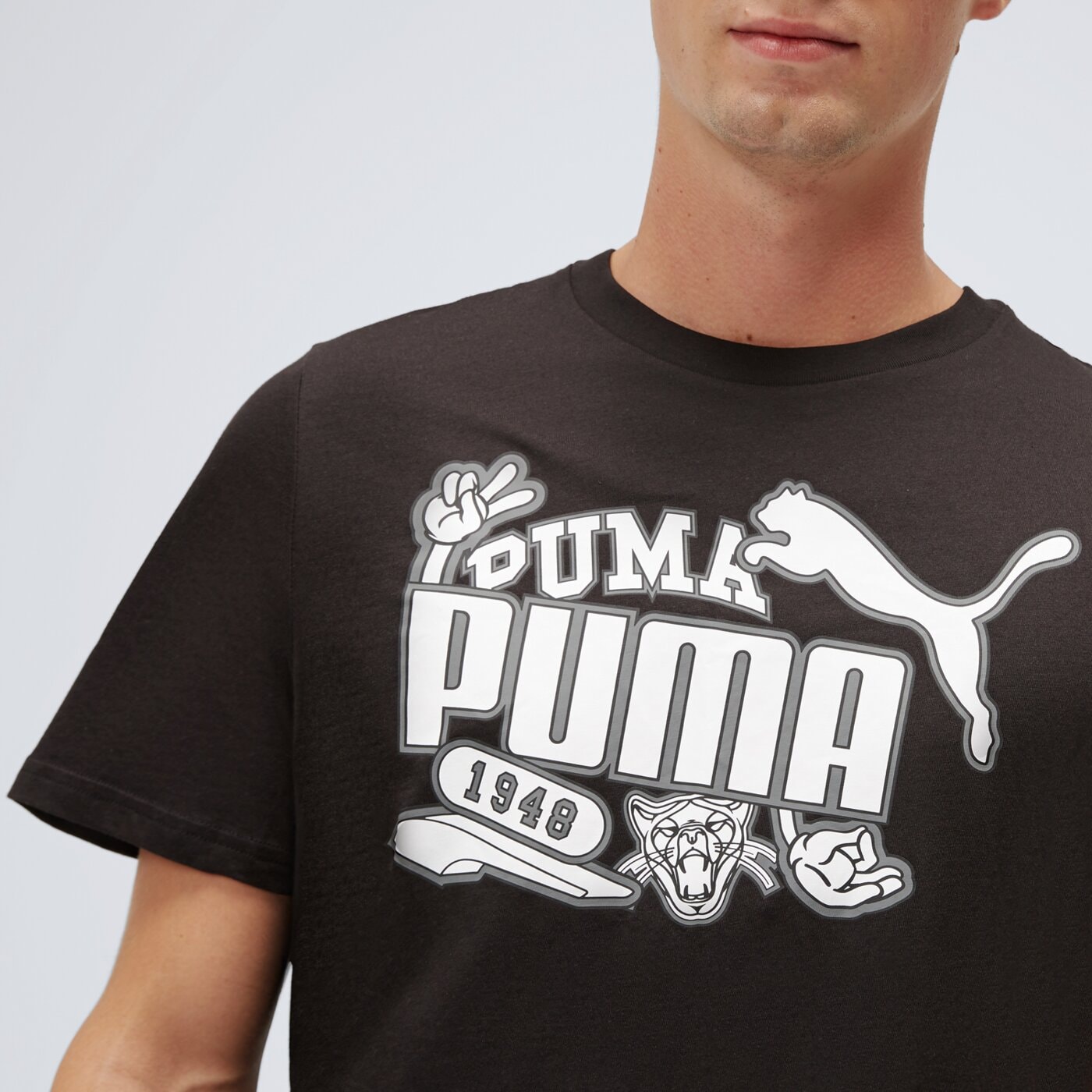 Koszulka męska PUMA T-SHIRT GRAPHICS ICON 67447601 kolor czarny