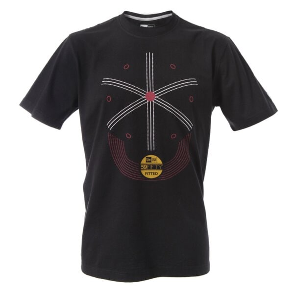 Koszulka męska NEW ERA T-SHIRT TOP CAP TEE BLK 10996662 kolor czarny