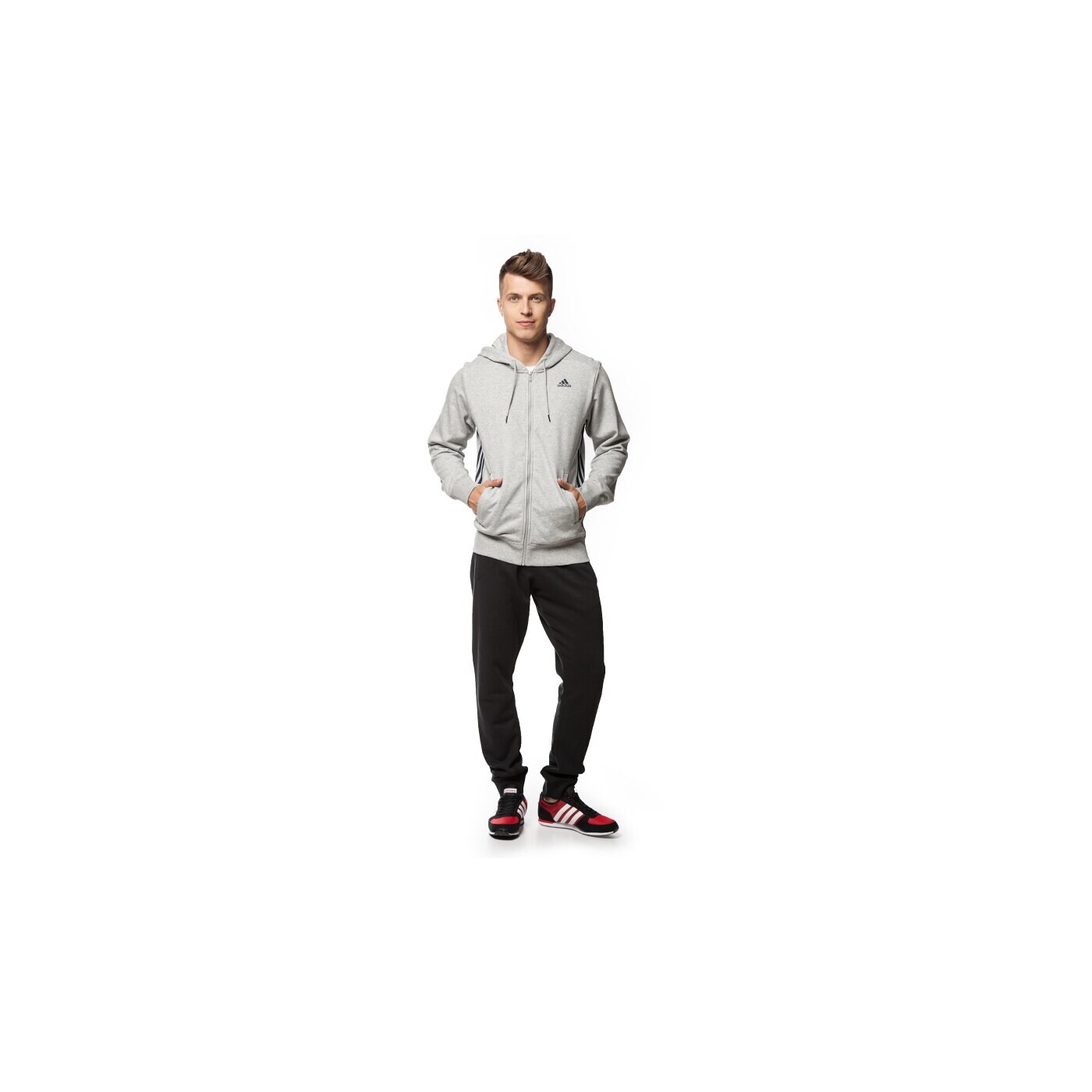 Spodnie dresowe męskie ADIDAS SPODNIE LOGO SWPT CH FL ab6527 kolor czarny
