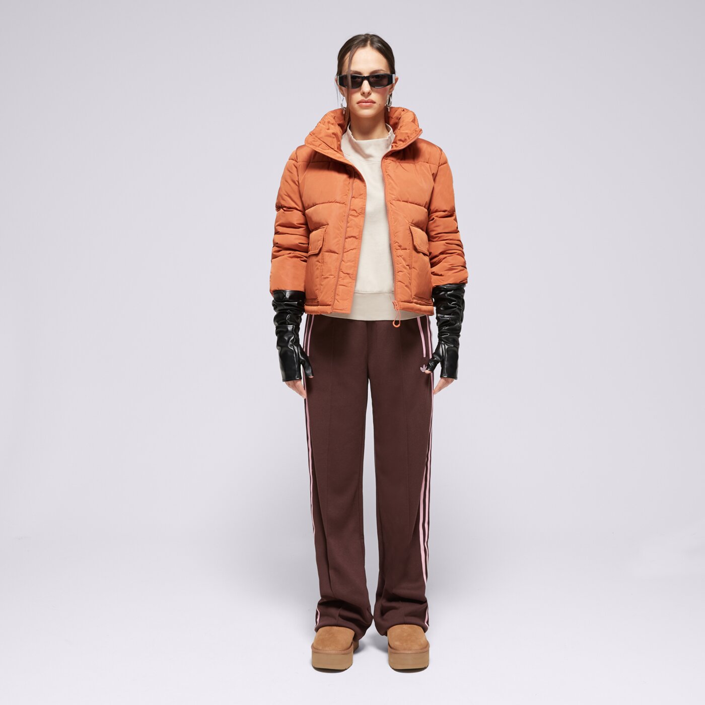 Bluza damska CHAMPION BLUZA MOCK TURTLE NECK SWEATSHIRT 117637ms016 kolor beżowy