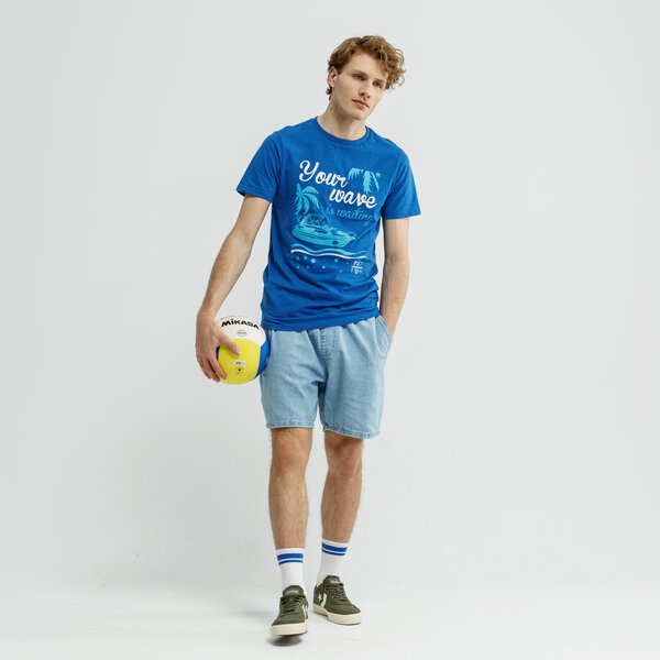 Koszulka męska FEEWEAR T-SHIRT SS CURUBA fw19tsm64002 kolor niebieski
