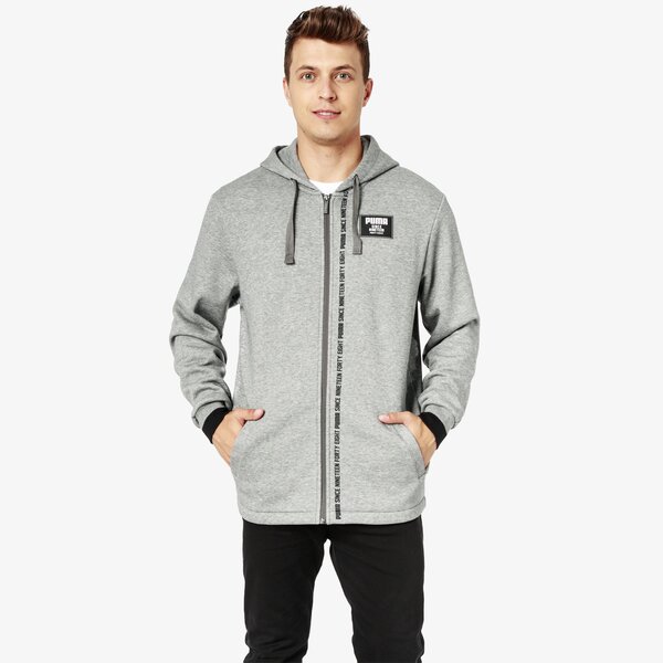 Bluza męska PUMA BLUZA REBEL BLOCK FZ HOODY FL 85240103 kolor szary