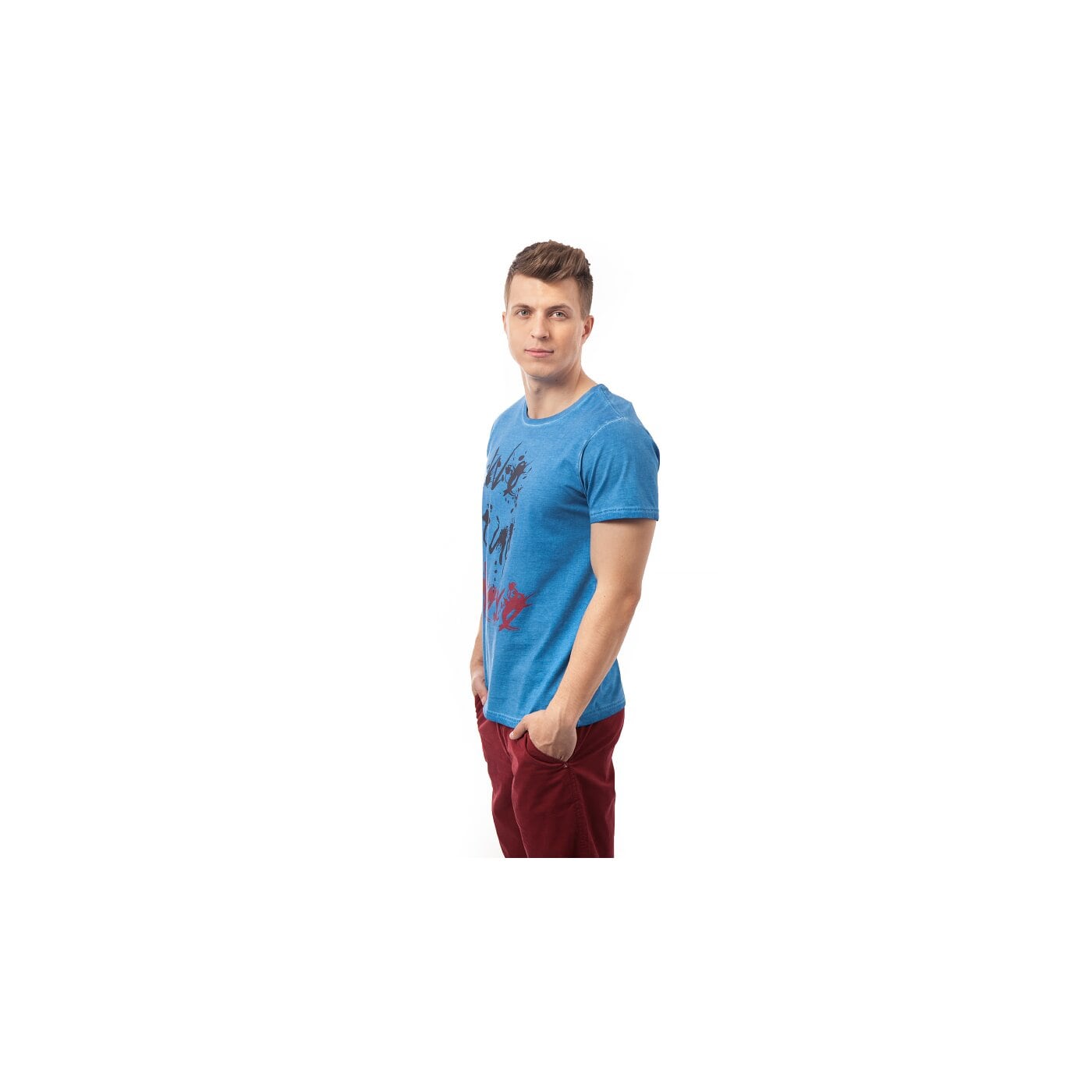Koszulka męska FEEWEAR T-SHIRT OKIDO fw15tsm92001 kolor niebieski