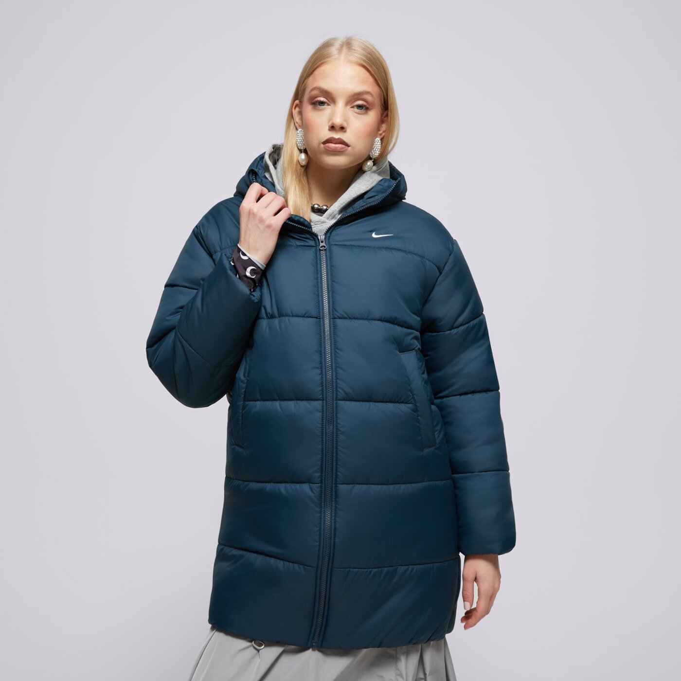 Kurtka zimowa damska NIKE PŁASZCZ W NSW TF SNFL NK CLSC PRKA fz5903-478 kolor niebieski