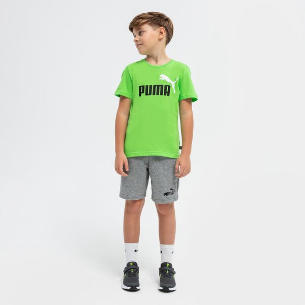 Koszulka dziecięca PUMA T-SHIRT SS ESS+ 2 COL LOGO B 586985 46 kolor zielony