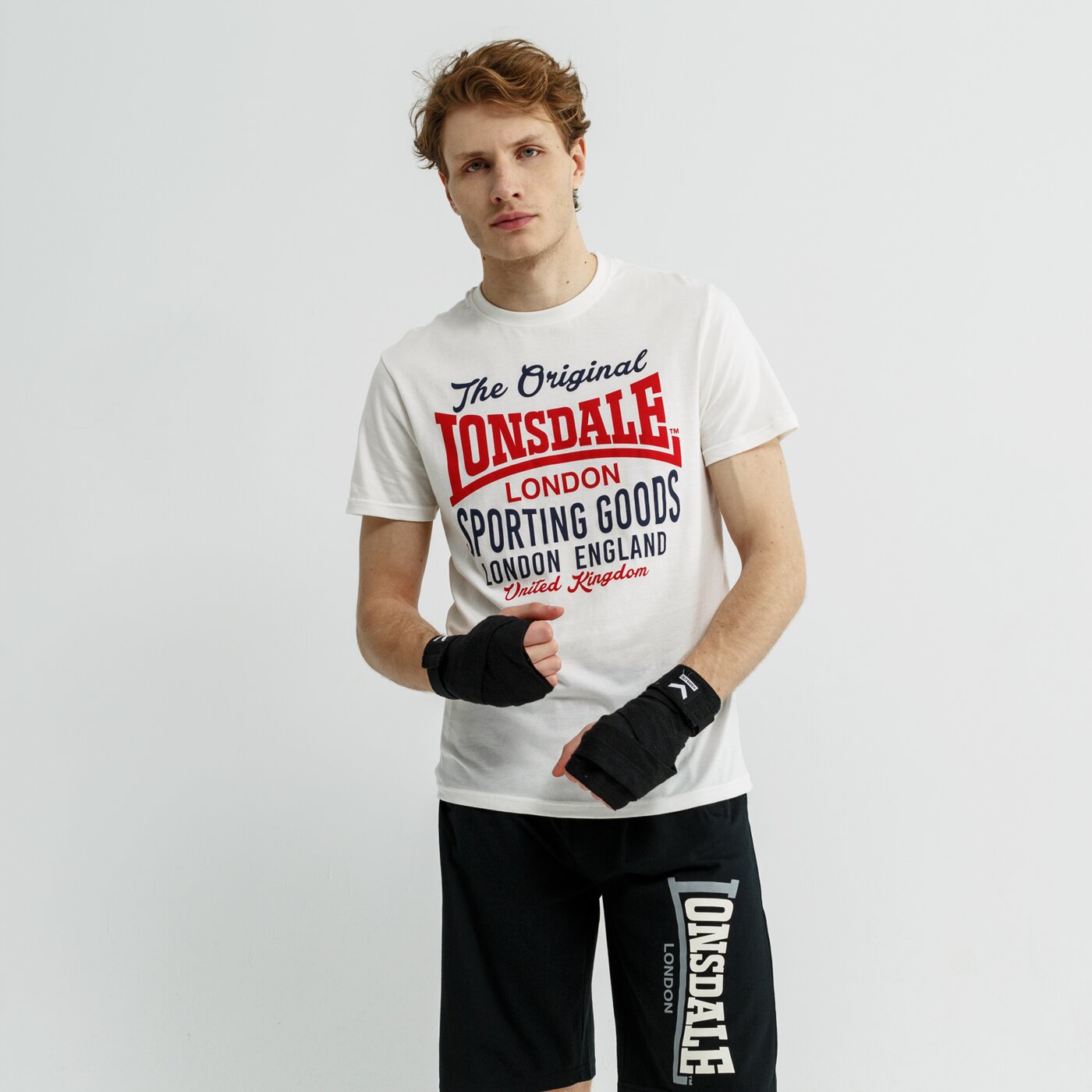 Koszulka męska LONSDALE T-SHIRT SS USBORNE 1139177507 kolor biały