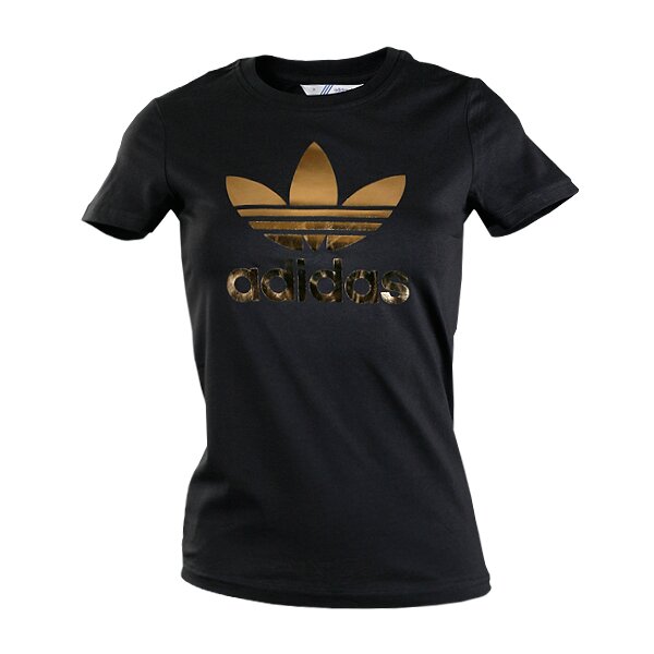Koszulka damska ADIDAS T-SHIRT ADI TEE TREFOIL ORIGINALS ADICOLOR p01543 kolor czarny