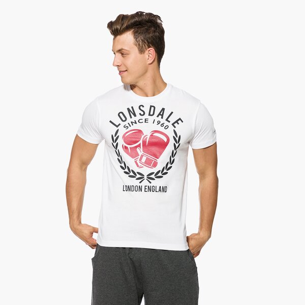 Koszulka męska LONSDALE T-SHIRT SS WHITE tsm17ld1407000 kolor biały